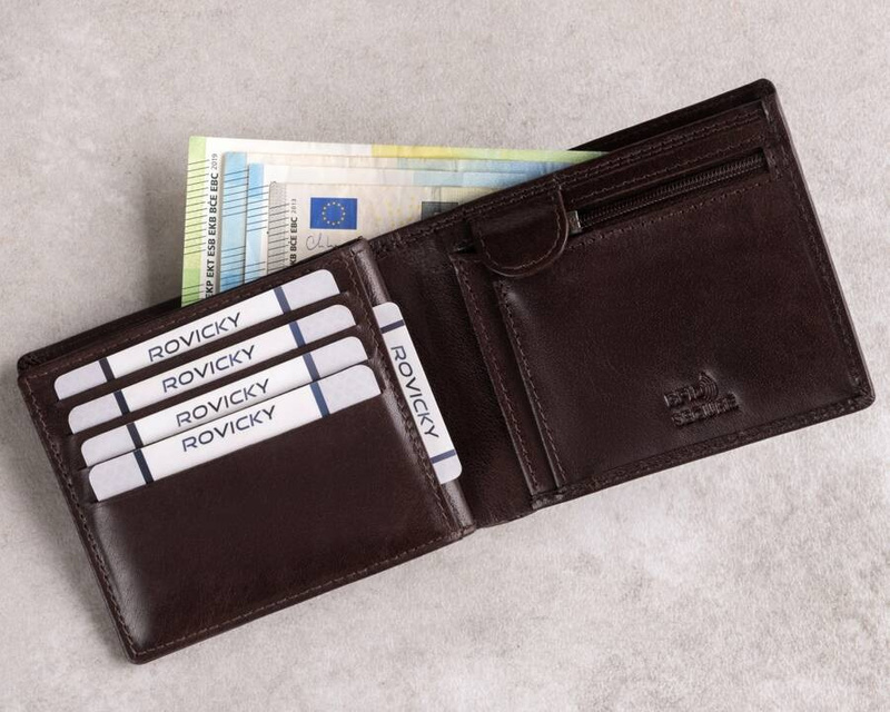 Leather wallet RFID ROVICKY PC-107-BAR