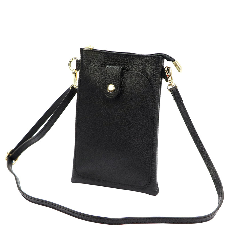 Leather women's phone case with strap Luka