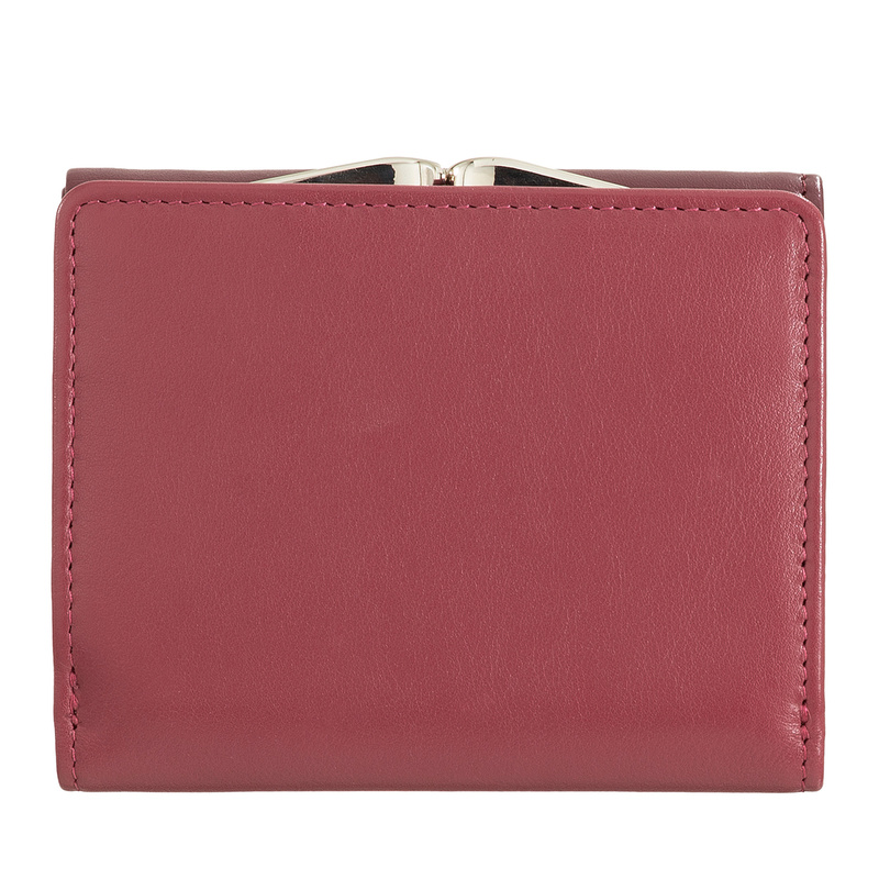 Women’s small RFID blocking wallet Colorful Corsica by DUDU made in soft leather. External coin pocket with clic clac and credit card slots, compact design.