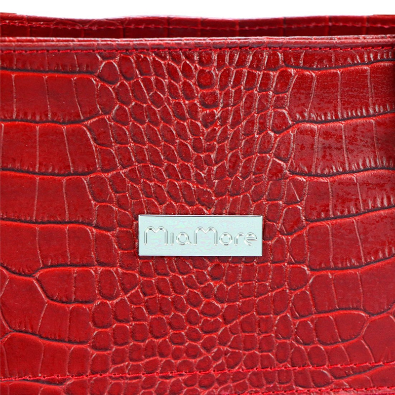 Damen Echtleder Handtasche MiaMore 01-011 CROCO