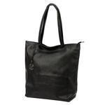 Leather large women's shopper shoulder bag Gregorio