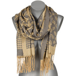 Grey Large Scarf Women's Cotton Warm Tassel Shawl AX-95