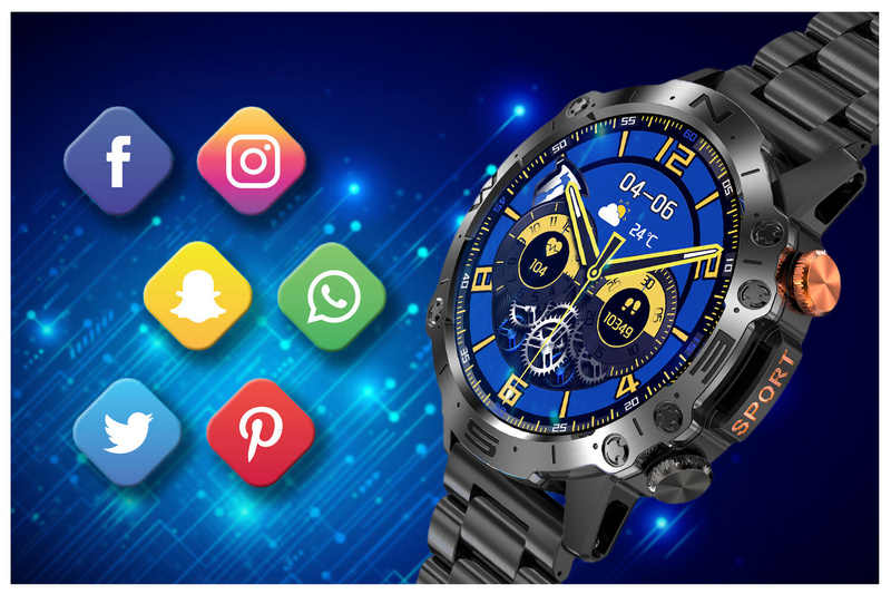 SMARTWATCH MĘSKI GRAVITY GT20-2 - AMOLED, DODATKOWY PASEK (sg024b)