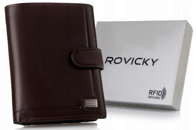 Men's genuine leather wallet Rovicky PC-104L-BAR RFID