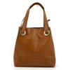 Roomy women's leather shopper shoulder bag