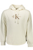 CALVIN KLEIN WHITE MEN&#39;S SWEATSHIRT WITHOUT ZIP