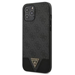 Guess GUHCP12LPU4GHBK iPhone 12 Pro Max 6,7" szary/grey hardcase 4G Triangle Collection