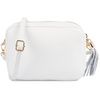 Women's white leather postbag with tassel fashionable C74