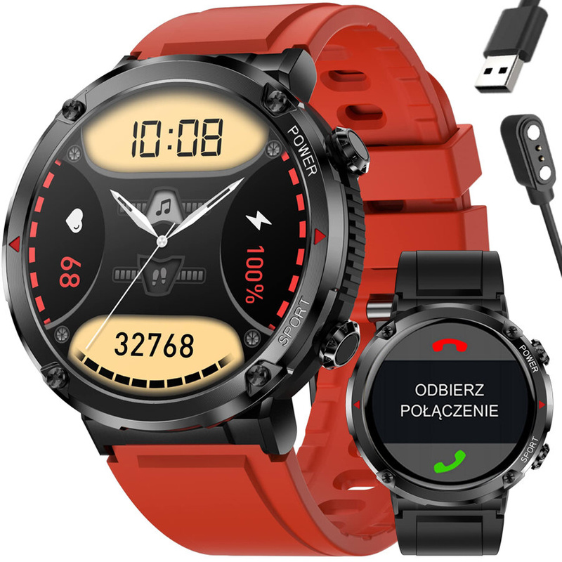 GRAVITY GT21-6 MEN'S SMARTWATCH - BLUETOOTH CALL, ADDITIONAL BELT (sg025f)