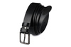 Beltimore full grain leather narrow men's belt black E09 : Colors - black, Strap size - r.80-95 cm