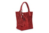 Italian Leather Suede Handbag A4 Shopper Bag Maroon T49