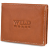 Wild Horse men's large camel leather wallet with RFiD G83