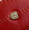 Leather key ring PETERSON PTN BR-02-RED