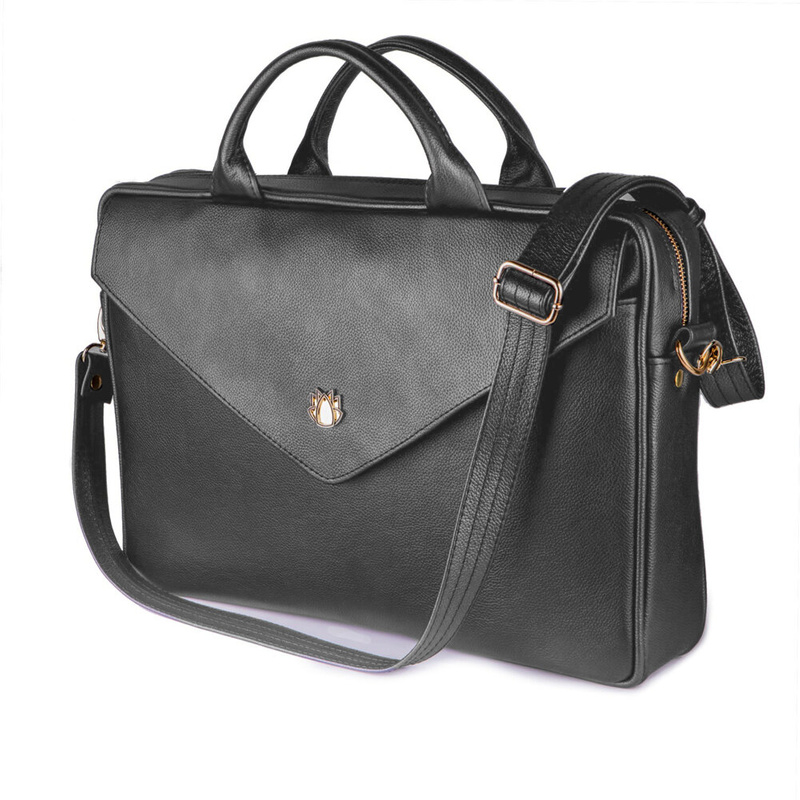 Elegant shoulder laptop bag Felice Gold Dulce