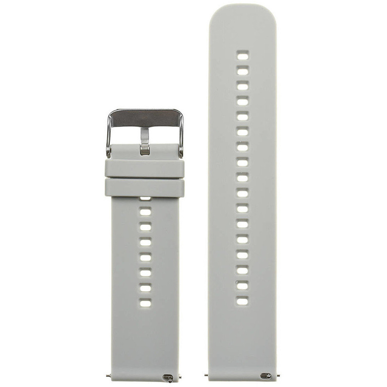 U27 rubber watch strap - light gray/silver - 18mm