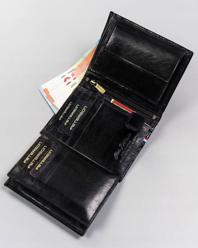 Leather wallet RFID PETERSON PTN 22311-VT-A