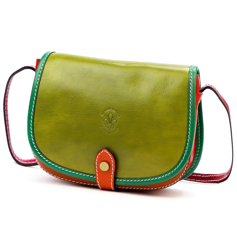 Classic leather women's messenger bag by Florence