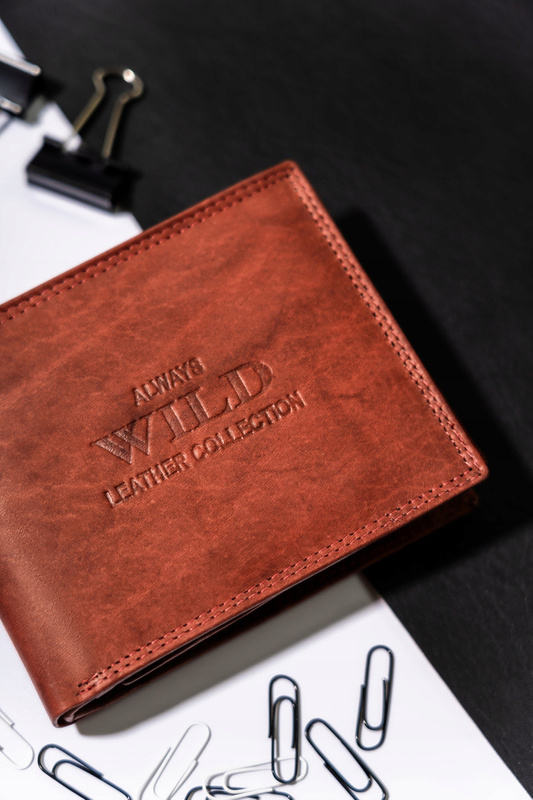 Men's leather foldable wallet by Always Wild