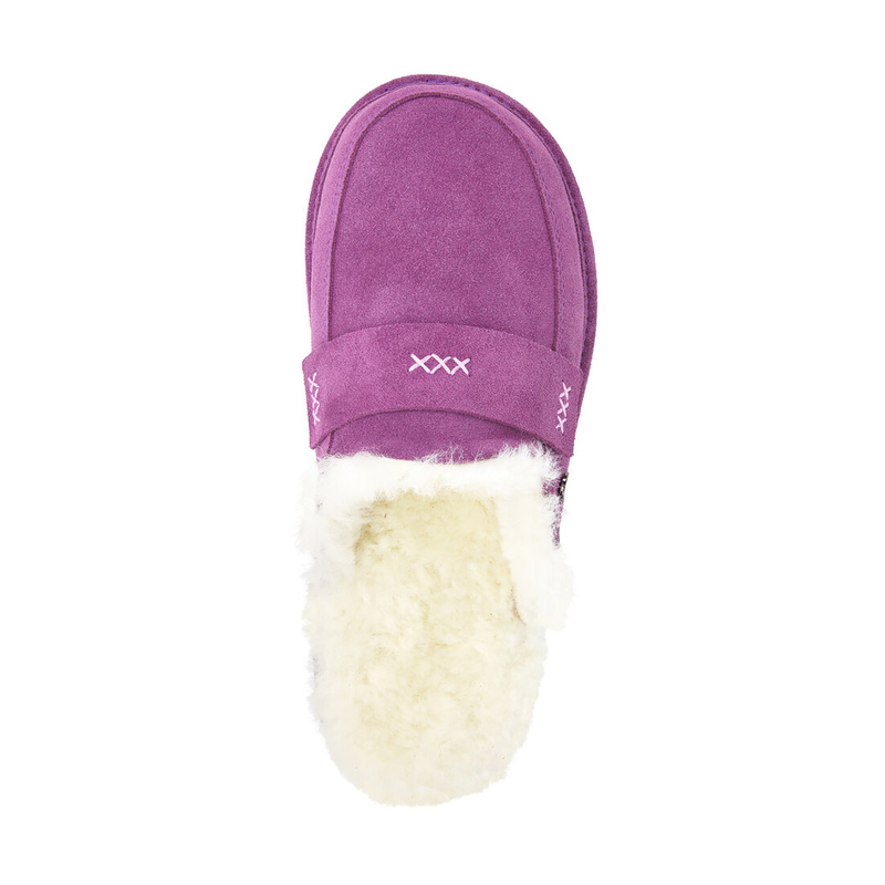 Women's sheepskin leather slippers