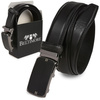 Men's leather belt buckle automatic black Beltimore A07 : Colors - black, Strap size - r.100-115 cm