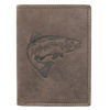 Men's genuine leather wallet Wild ANIMALS N4-CHM FISH