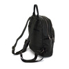 Women's capacious leather functional backpack