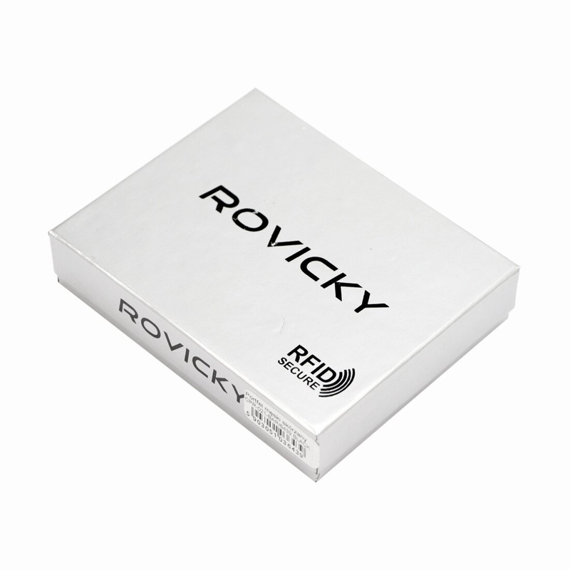 Skórzany portfel męski z ochroną kart RFID Protect - Rovicky