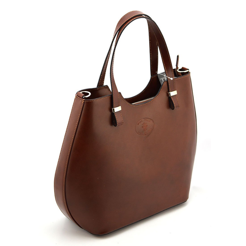 Elegant, stylish, large leather handbag