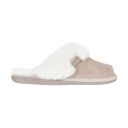 Fluffy sheepskin home slippers for women