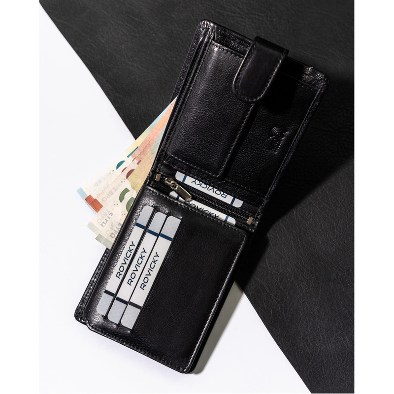 Men's Leather Wallet for Cards and Banknotes Rovicky