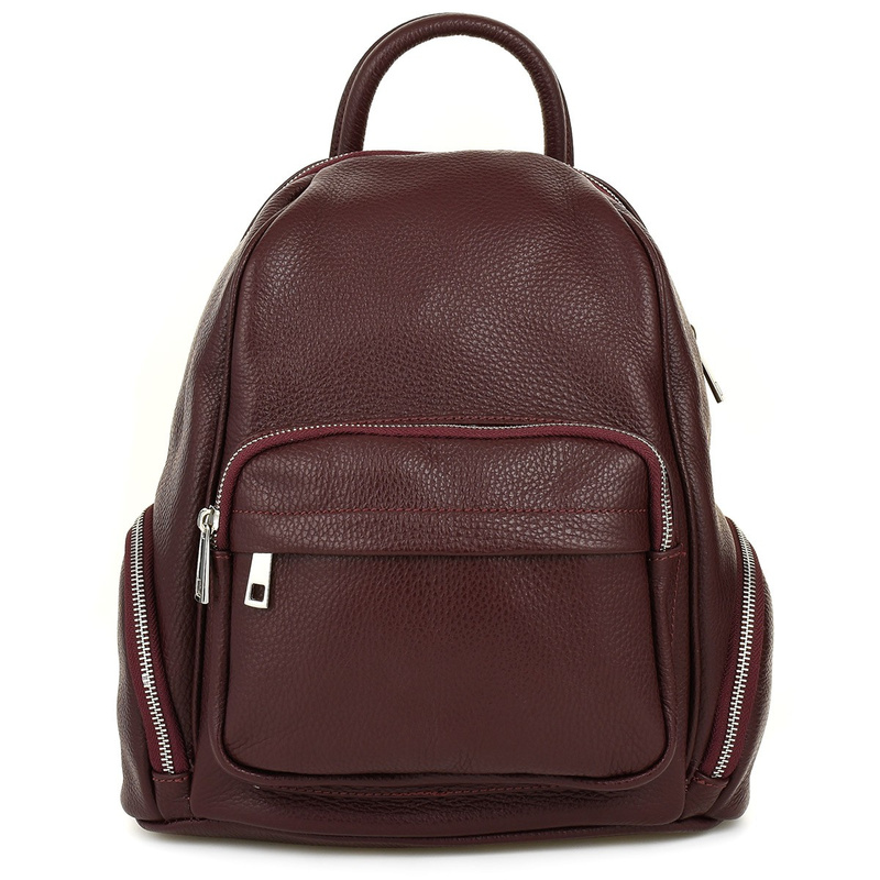 Leather urban women's backpack, spacious and stylish