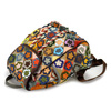 Bunter Damenrucksack mit Mosaikmuster und Blumen