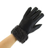 Five-finger leather insulated gloves