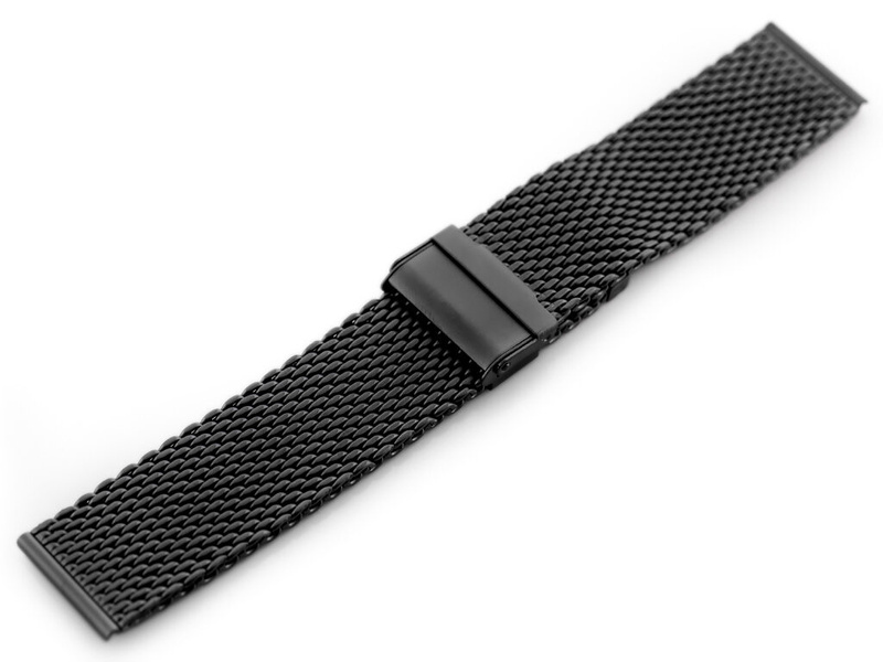 Pacific 12 bracelet - HQ mesh - matte black 26mm