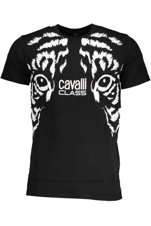 CAVALLI CLASS HERREN-KURZARM-T-SHIRT SCHWARZ