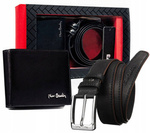 Leather's wallet and leather belt set PIERRE CARDIN ZM-PC