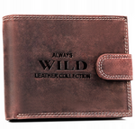 Always Wild RFID Compact Men's Leather Wallet