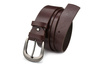 Beltimore women's leather trouser belt 4 cm burgundy A72 : Colors - purple, Strap size - r.80-95 cm