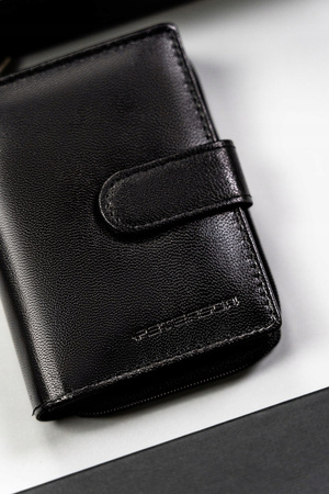 Leather wallet RFID PETERSON PTN RD-46-GCL