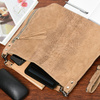 Beige suede leather handbag women's shopper W10