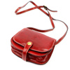 Elegant leather women's crossbody bag