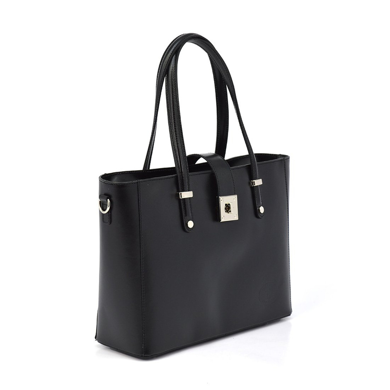 Large women's shopper bag, perfect for work, leather