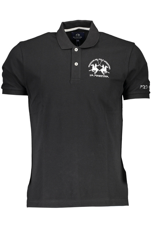 LA MARTINA POLO SHORT SLEEVE MAN BLACK