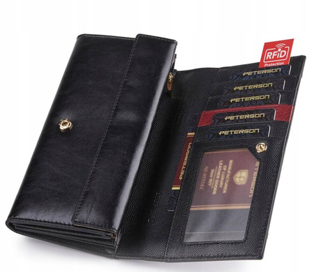 Women's genuine leather wallet Peterson PTN PL-411 MULTI