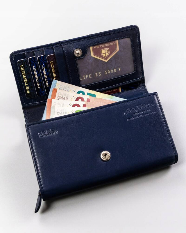 Leather wallet RFID PETERSON PTN KA-22