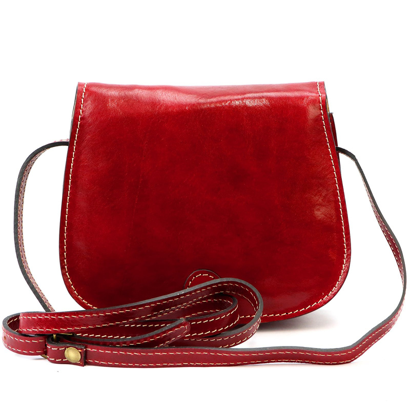 Elegant leather women's crossbody bag