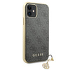 Guess GUHCN61GF4GGR iPhone 11 6,1" / Xr grey/szary hard case 4G Charms Collection