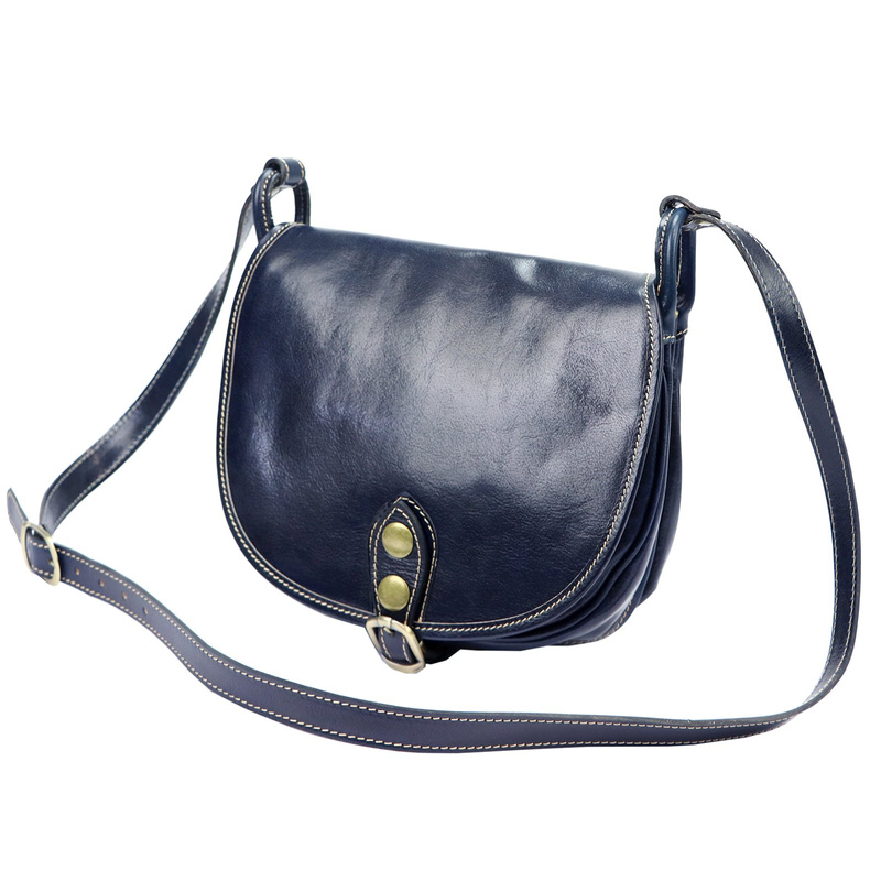 Classic women's leather messenger bag by Florence