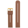 U27 rubber watch strap - brown/gold - 18mm