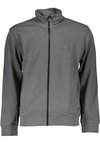 HUGO BOSS MEN&#39;S GRAY ZIP SWEATSHIRT